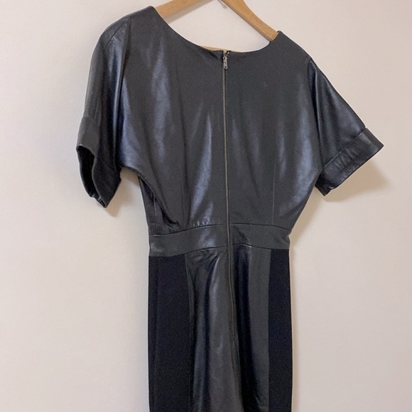 French Connection - Black Leather dress size 2 - Picture 6 of 8